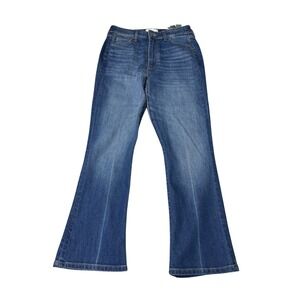 7 For All Mankind Ultra High Rise Skinny Kick Jeans Garden Party Blue Size 27X26